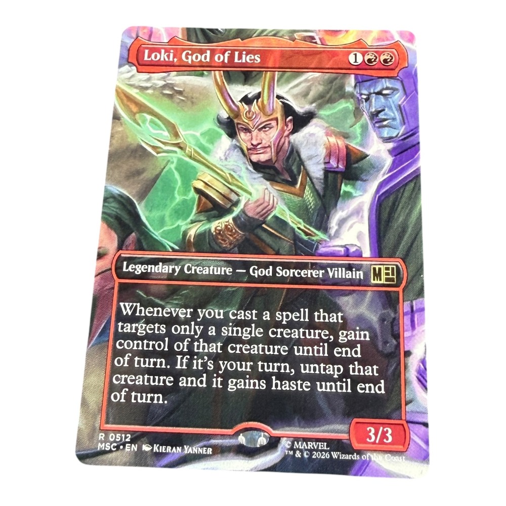 Magic The Gathering Loki God of Lies 0512 Marvel Secret Lair Foil Rare MTG Card